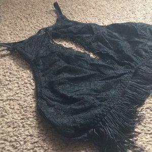Black Lace High Neck Bralette